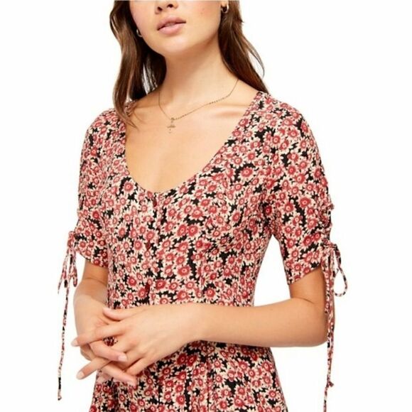NEW $128 Free People Laced Up Mini Dress Large - Picture 10 of 16